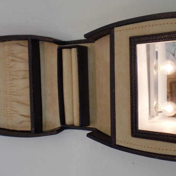 Unbranded Black Patterned Purse Look Traveling Jewelry Case Many Compartments - Picture 5 of 10